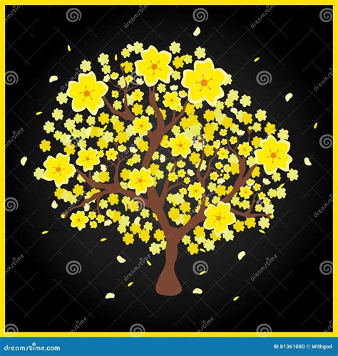 Hoa Mai Yellow Peach Tree Stock Illustration Illustration Of Fresh