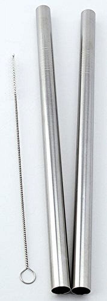 2 Stainless Steel Straws Big Straw Extra Wide 1 2 X 9 5 Long Thick