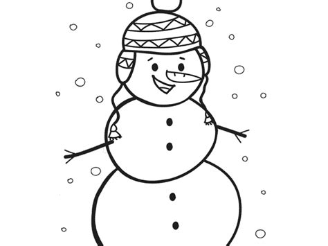 Free & Cute Snowman Clipart Black and White - Tulamama