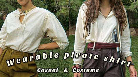 Making A Pirate Shirt For Casual Wear And Costumes Can I Diy Youtube