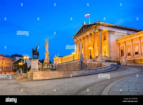 Vienna Austria Austrian Parliament Building Ringstrasse Innere