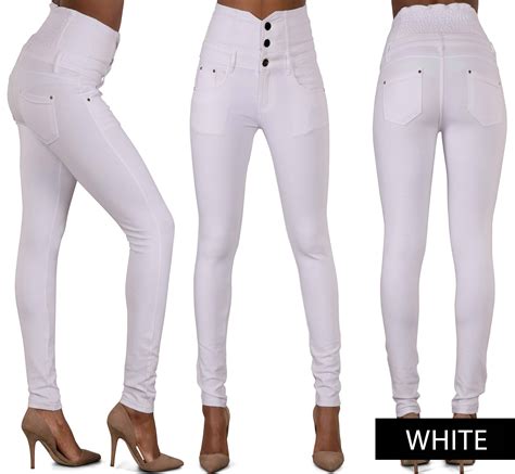 New Women 8 Color High Waist Denim Skinny Leg Stretchy Jeans Size 6 8