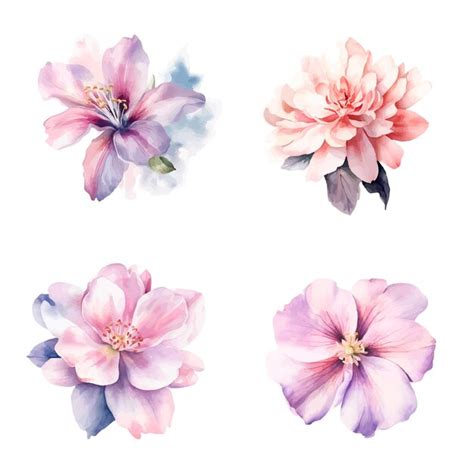 Premium Vector Watercolor Floral Composition