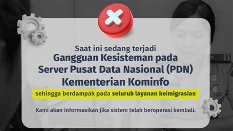 Gangguan Sistem Pusat Data Nasional Layanan Keimigrasian Terganggu