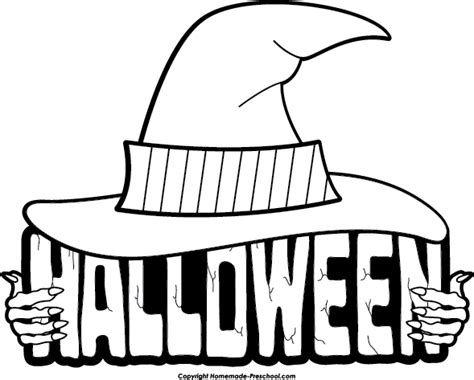 Printable Halloween Clipart Black And White