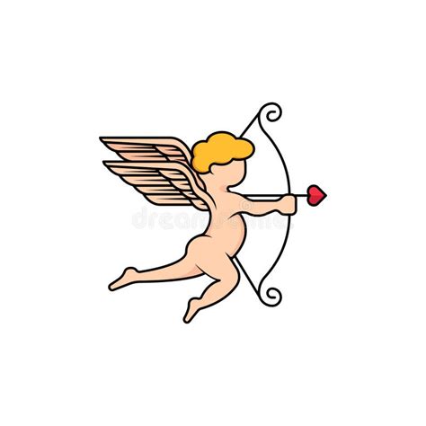 Cone Cupido Seta Cupida Simples Logotipo Cupido Sinal Do Cone De