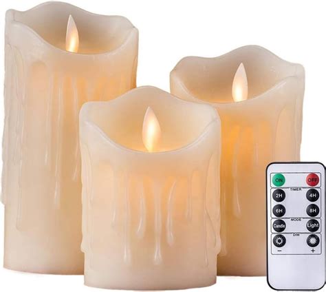 Ribech Flickering Flameless Candles Real Candle Materials Led Candles