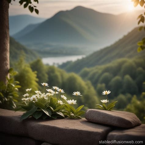 Scened Of Spiritual Harmony And Environmental Beauty Stable Diffusion