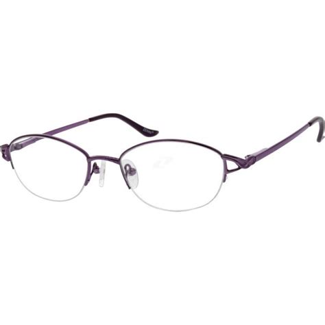 Purple Metal Alloy Half Rim Frame With Spring Hinges 5579 Zenni