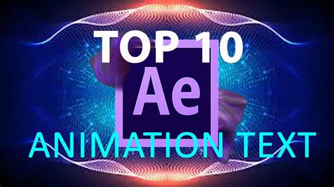 After Effects Dasturida Bepul Top Text Animatsiya Youtube