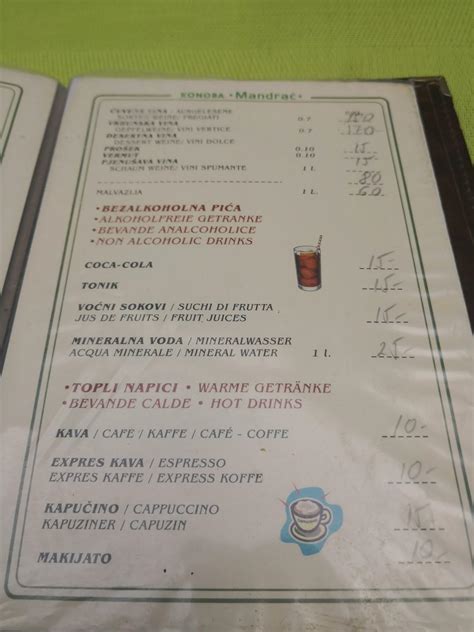 Menu At Konoba Mandra Restaurant Veli I