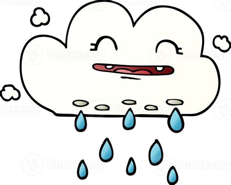 Cartoon Doodle Rain Cloud 45304686 Png