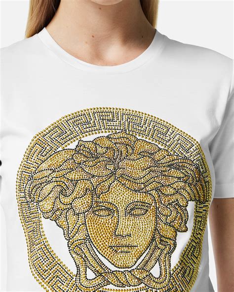 Versace Crystal La Medusa T Shirt For Women Us Online Store