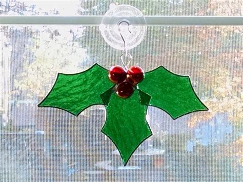 Joy Stained Glass Suncatcher Christmas Decor Stained Glass Your Way