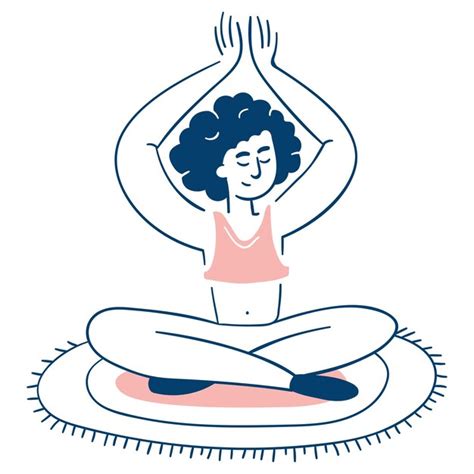 Ilustraci N Vectorial De Una Mujer Meditando En Posici N De Loto Sobre