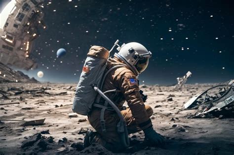 Premium Photo Astronaut In Space Asteroids This Image Elements