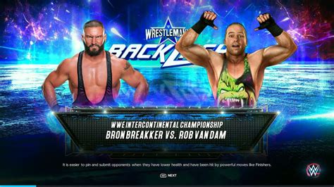 Wwe K Full Match Bron Breakker Vs Rob Van Dam Wwe