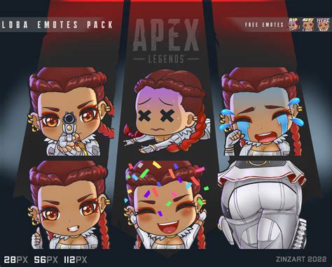 Apex Legends Emotes Emotes Pack Discord Emotes Pack Loba Apex Legends