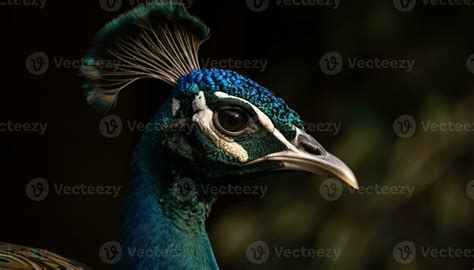 Majestic Peacock Displays Vibrant Colors Showcasing Beauty In Nature