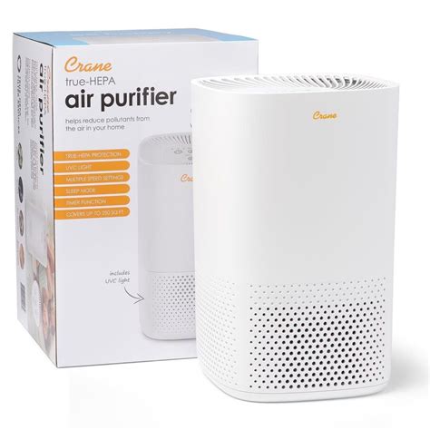 Crane True HEPA 3 Speed Tower Air Purifier 1Ct