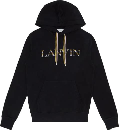 Buy Lanvin Curb Embroidered Hoodie Black Rm Ho0010 J209 H 22 Blac