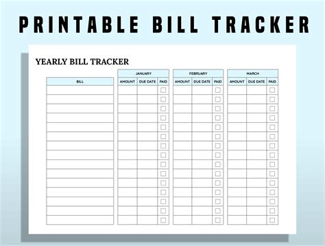 Bill Payment Tracker Printable Template Bill Payment Checklist Monthly Bill Tracker Etsy 日本