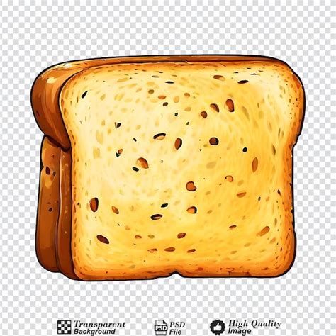 Premium Psd Toast Bread Slice Isolated On Transparent Background