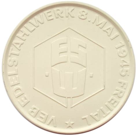 Medal Veb Stainless Steel Plant Freital Allemagne R Publique