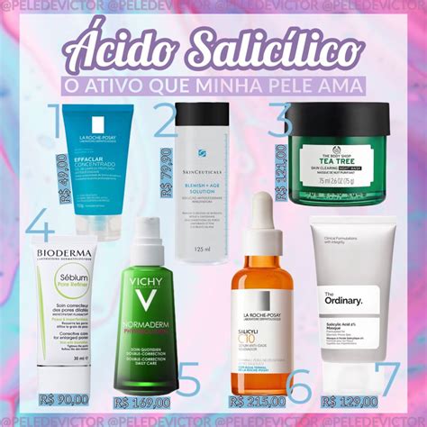 Ácido Salicílico Dicas de beleza feminina Produtos para acne Ácido