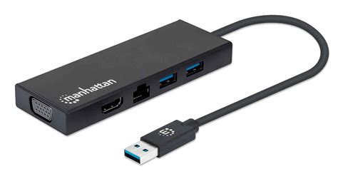 Manhattan Usb C Hub Dock Converter Usb C To Usb C Including Power