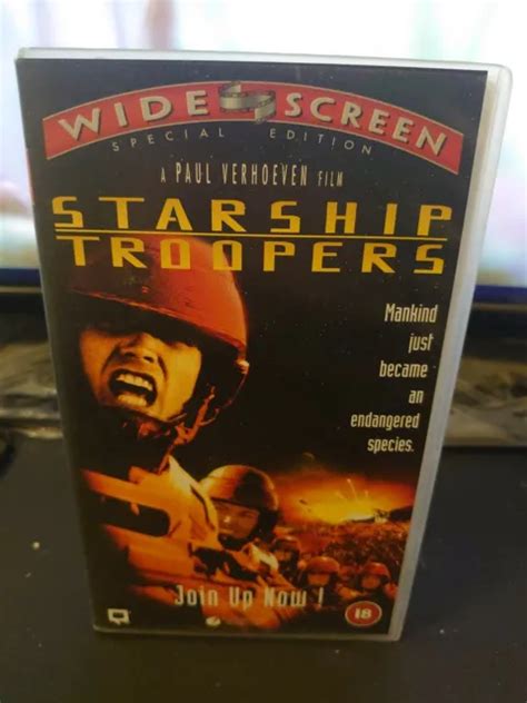 Starship Troopers Vhs Video Pal Widescreen Paul Verhoeven Eur