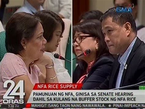 24 Oras Pamunuan Ng NFA Ginisa Sa Hearing Dahil Sa Kulang Na Buffer