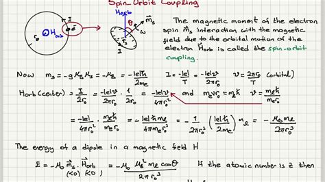 Week Spin Orbit Coupling Youtube