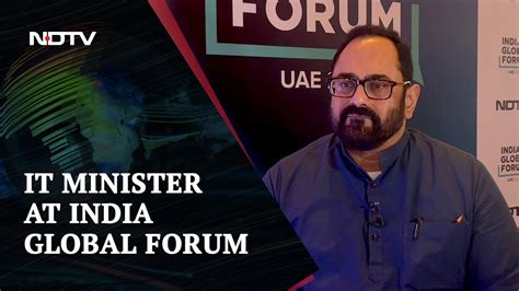 IT Minister Rajeev Chandrasekhar On India UAE Tech Innovations NDTV