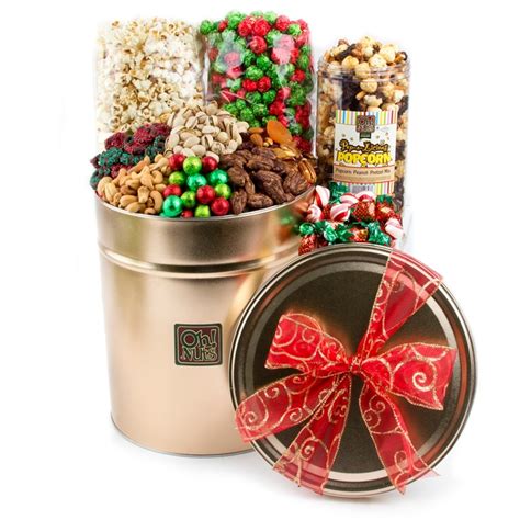 Holiday Tin Gift - 5 LB • Holiday Nut Gift Baskets • Holiday Gifts & Christmas Candy • Oh! Nuts®