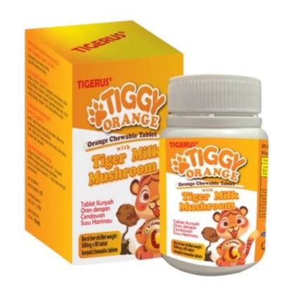 Tigerus Tiggy Orange Cocoa Chewable Tablets Organic Tiger Milk