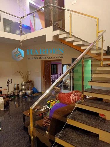 Stairs Stainless Steel Railing With Glass At Rs 800 Feet In