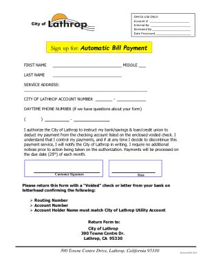 Fillable Online Automatic Bill Payment How It Works And Advantages