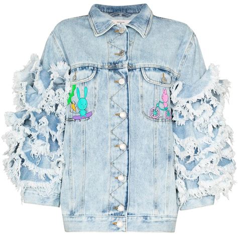 Natasha Zinko Ruffled Denim Jacket Shopstyle