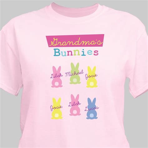 Grandmas Bunnies Personalized T Shirt For Easter Tforyounow