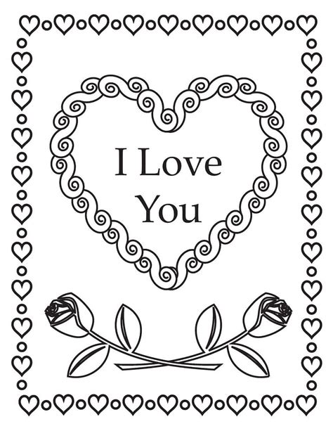 Printable Coloring Pages Valentines Day Cards at GetColorings.com ...