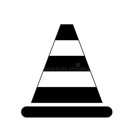 Traffic Cone Icon Traffic Cone Sign Symbol Vector Stock Vector