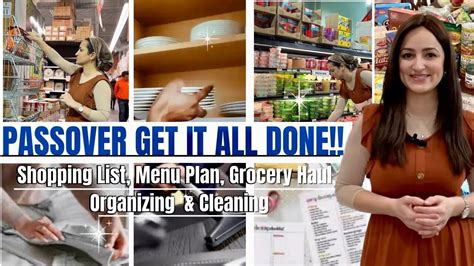 Passover Get It All Done How I Prepare For Passover Shopping List Menu Plan Grocery Haul