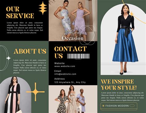 fashion brand trifold pamphletflyer  behance