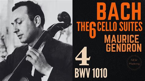 Bach Cello Suite No 4 In E Flat Major Bwv 1010 Reference Record Maurice Gendron