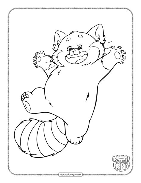 Disney Turning Red Coloring Sheet