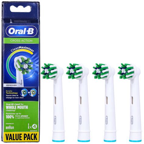 4x Końcówki Oral b Cross Action do szczoteczek elektrycznych wkłady