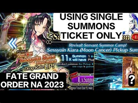 FGO Kiara Summer Summon SINGLE SUMMONS Gacha FGO Summer Kiara Summon