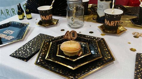 Black And Gold Paper Plates Paper Plates Party Plates Etsy Paper