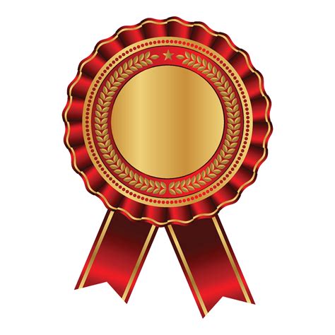 Blank Award Template Rosette With Golden And Red Medal 18892144